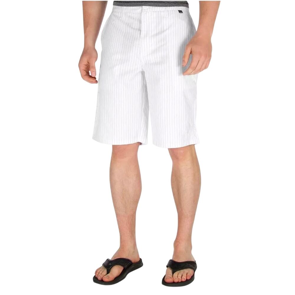 Hurley Rivingston 11" Walkshorts, White Pinstripe, Men's Size 29, NWT